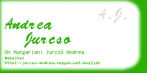andrea jurcso business card